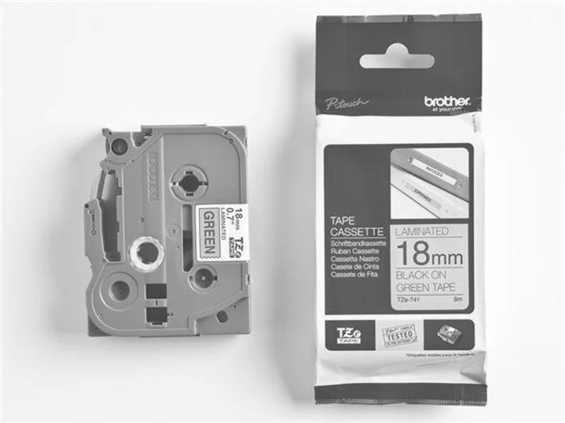 Główne zdjęcie produktu Páska, 18 mm x 8 m, BROTHER, zelená-černá