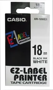 Taśma 18 mm x 8 m, CASIO, biało-czarna