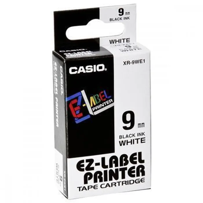 Główne zdjęcie produktu Páska, 9 mm x 8 m, CASIO, bílá-černá