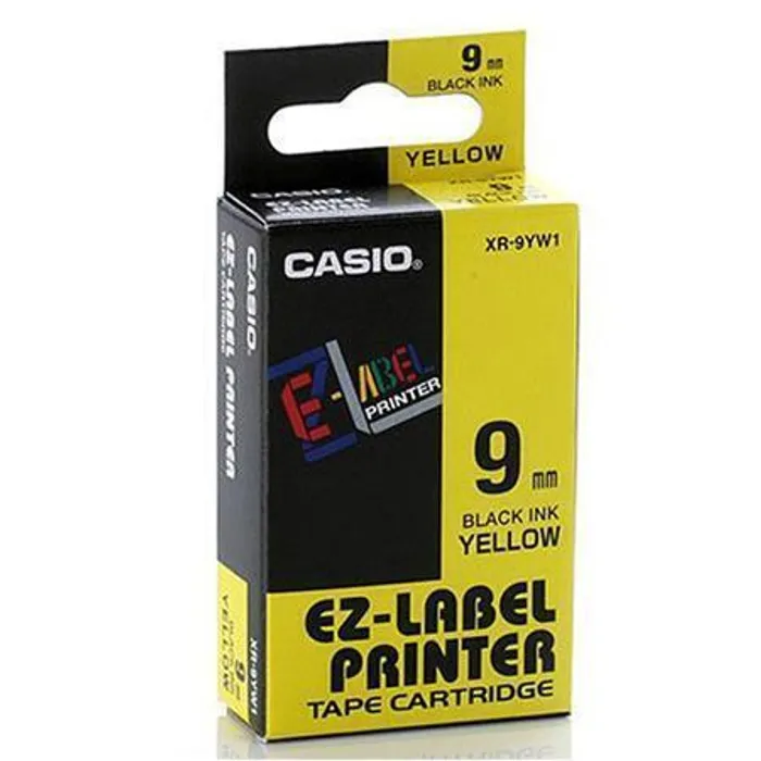 Główne zdjęcie produktu Páska, 9 mm x 8 m, CASIO, žlutá-černá