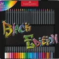 Następne zdjęcie produktu Kredka Faber-Castell 116425 Black Edition, blaszane pudełko 24 szt