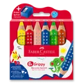 Pastele Faber-Castell Grippy - 6 kolorów, temperówka