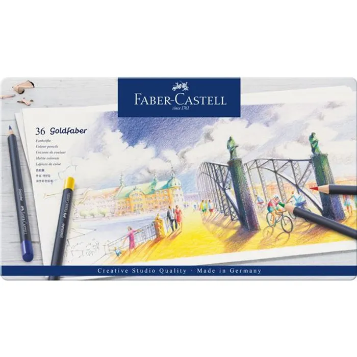 Główne zdjęcie produktu Pastelka Goldfaber, plechová krabička 36ks  Faber Castell 114736