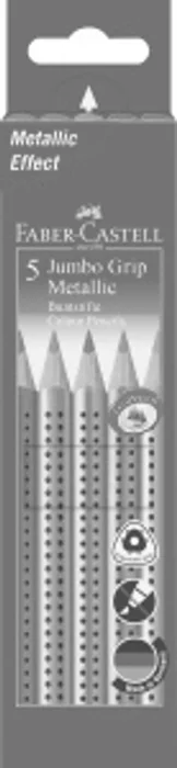 Główne zdjęcie produktu Pastelka Jumbo Grip Metallic, pap.krabička 5ks Faber Castell 110993
