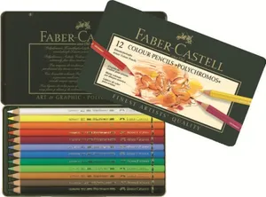 Kredki Polichromowane pudełko blaszane 12szt Faber Castell 110012