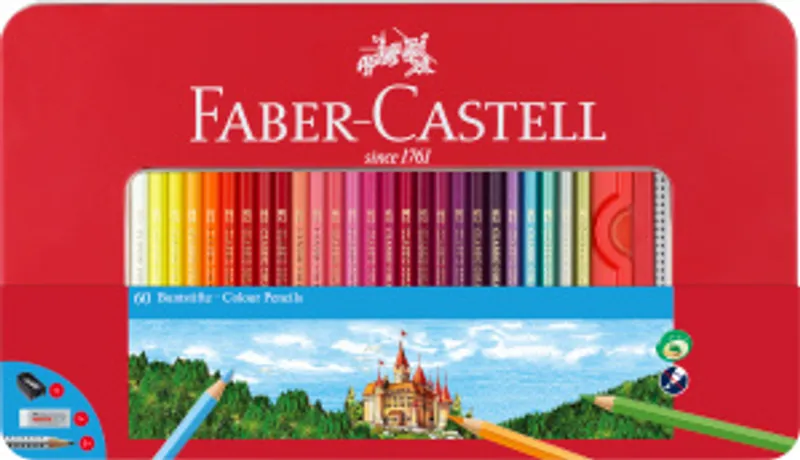 Główne zdjęcie produktu Pastelka šestihranná, dárkový box 60ks  Faber Castell 115894