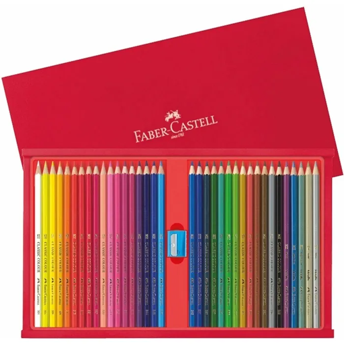Główne zdjęcie produktu Pastelka šestihranná dřevěný kufřík 36ks (#115837) Faber Castell
