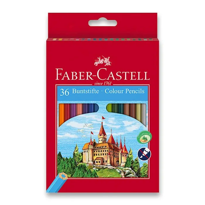 Główne zdjęcie produktu Pastelka šestihranná, pap.krabička 36ks Faber Castell 120136