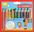 Następne zdjęcie produktu Kredka, linia wodna i pisak woskowy w jednym STABILO woody 3 w 1 - zestaw 10 szt.