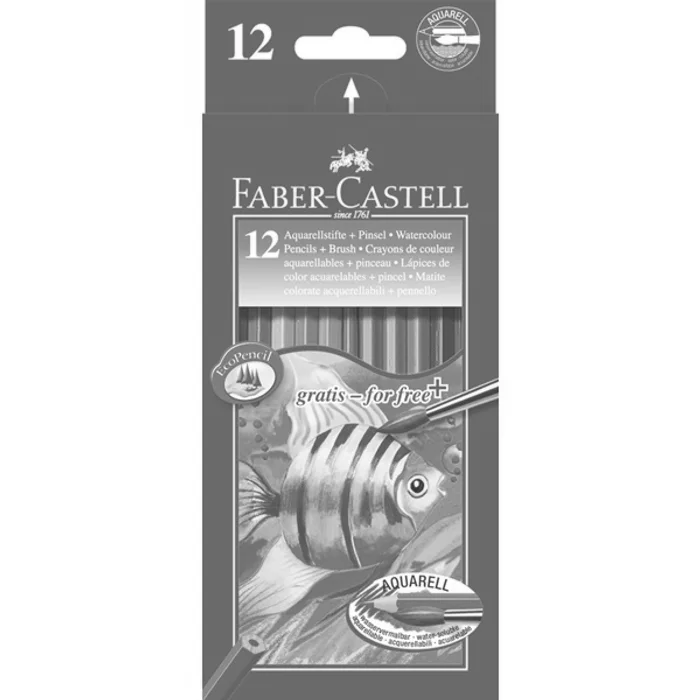 Główne zdjęcie produktu Pastelky Akvarelové pap.krabička 12ks + štěteček Faber Castell 114413