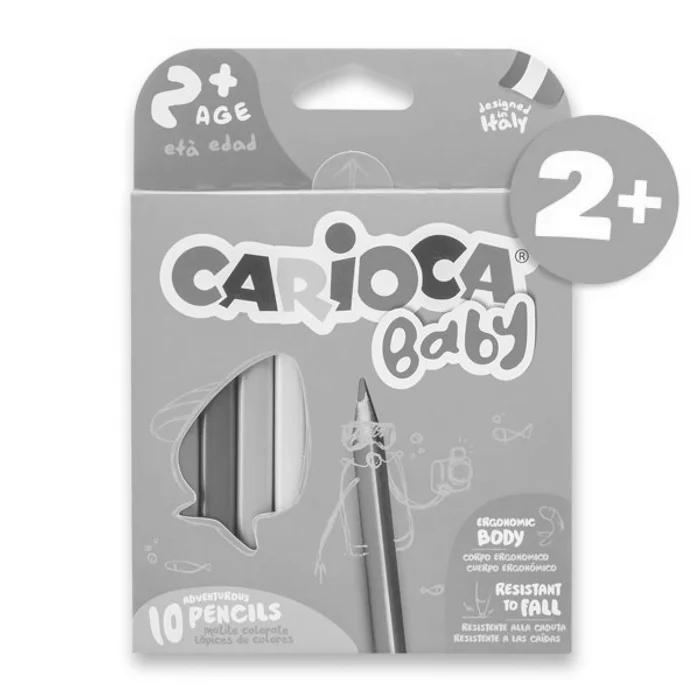 Główne zdjęcie produktu Pastelky Carioca Baby Jumbo 10 barev