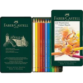 Kredki Faber-Castell 110012 Polychromos blaszane pudełko, 12 kolorów