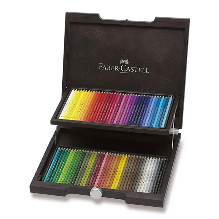 Główne zdjęcie produktu Pastelky Faber-Castell 110072 Polychromos dřevěná kazeta, 72 barev