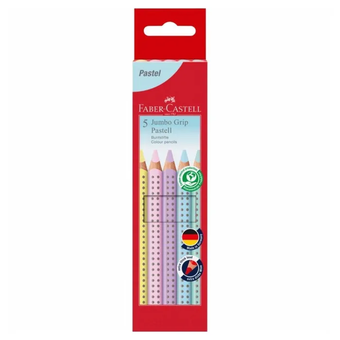 Główne zdjęcie produktu Pastelky Faber-Castell 110991 Jumbo Grip Pastel 5 barev