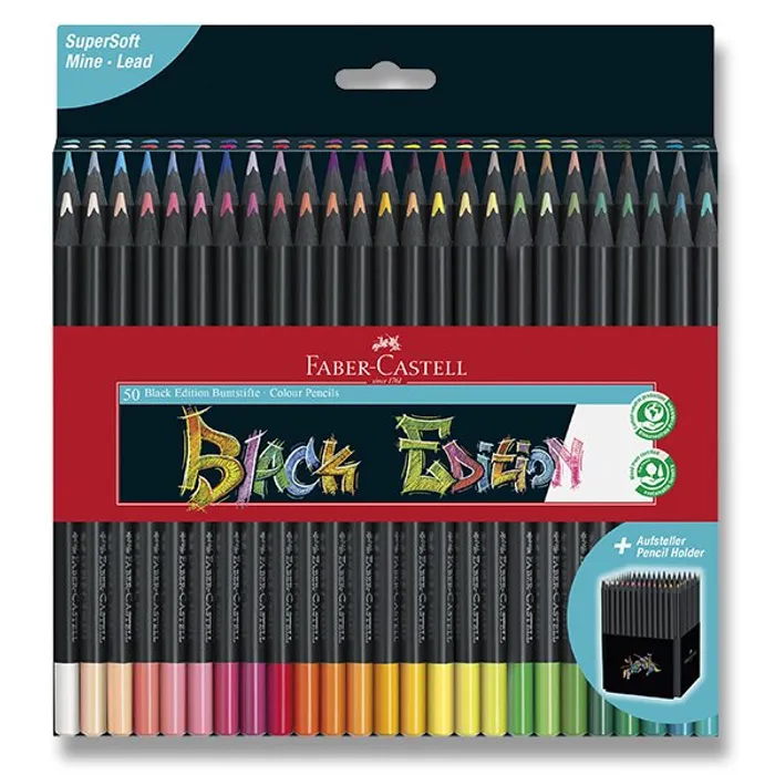 Główne zdjęcie produktu Pastelky Faber-Castell 116450 Black Edition 50 barev