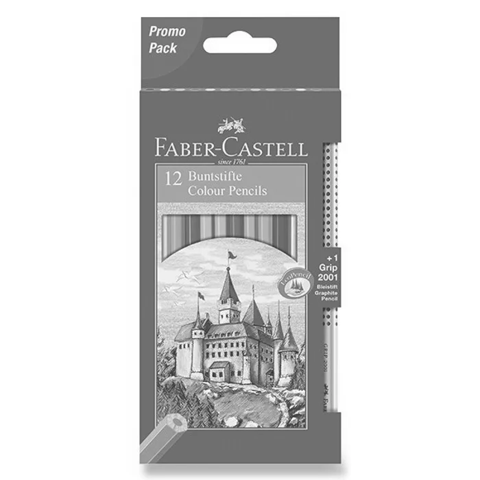 Główne zdjęcie produktu Pastelky Faber-Castell 12 barev + grafitová tužka