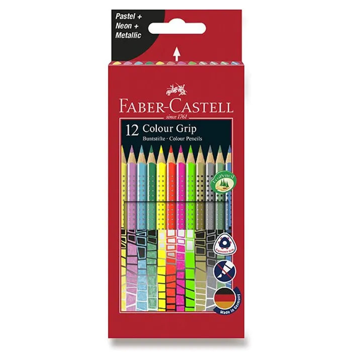 Główne zdjęcie produktu Pastelky Faber-Castell 201569 Grip 2001 speciální edice, 12 barev