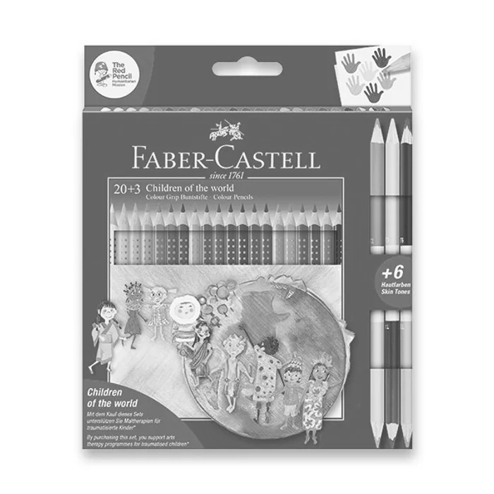 Główne zdjęcie produktu Pastelky Faber-Castell 201747 Grip Children of the world, pap.krabička 20+3 ks