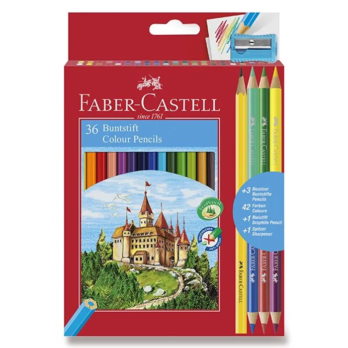 Główne zdjęcie produktu Pastelky Faber-Castell 36 barev + 6 barev