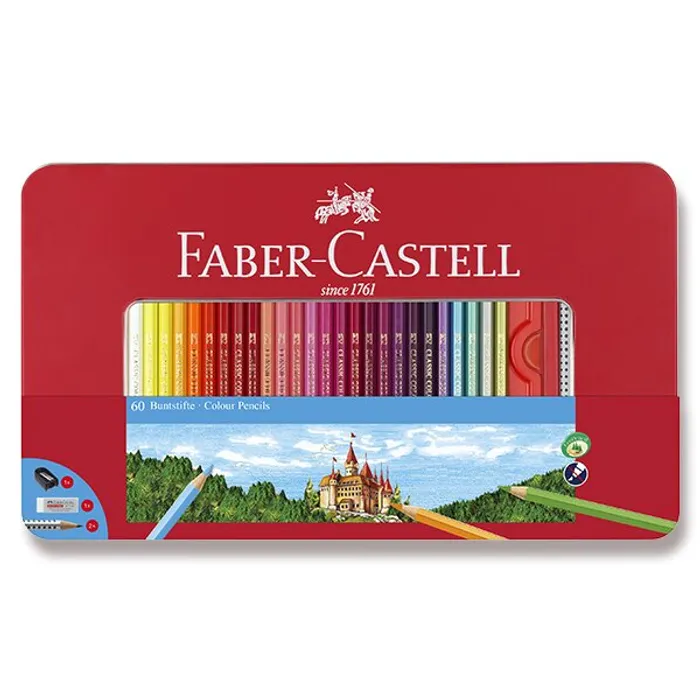 Główne zdjęcie produktu Pastelky Faber-Castell 60 barev + příslušenství