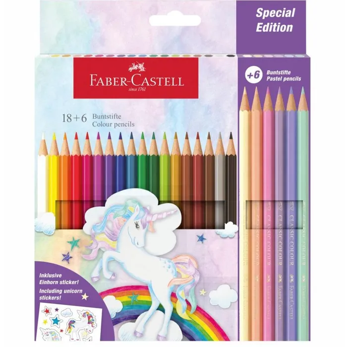 Główne zdjęcie produktu Pastelky Faber-Castell Classic Colour Unicorn 24 barev