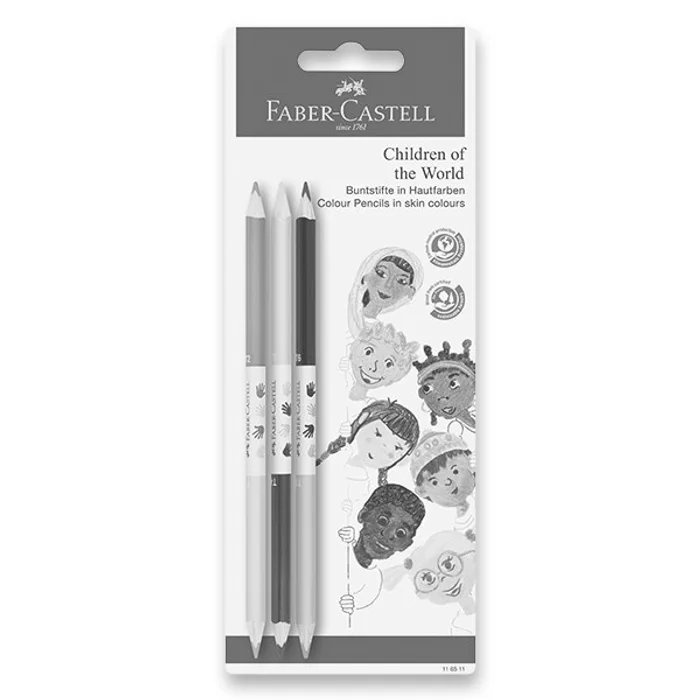 Główne zdjęcie produktu Pastelky Faber-Castell Colour Grip Children of the world blistr, 3 barvy