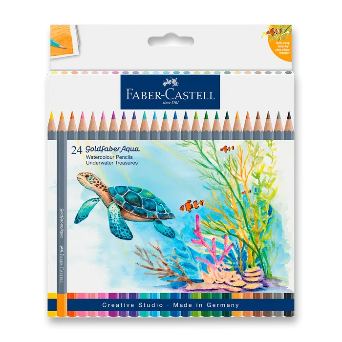 Główne zdjęcie produktu Pastelky Faber-Castell Goldfaber Aqua Underwater Treasures [24 ks]