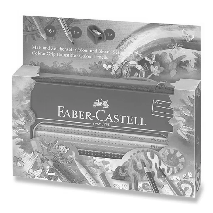 Główne zdjęcie produktu Pastelky Faber-Castell Grip 2001 džungle, 17 ks