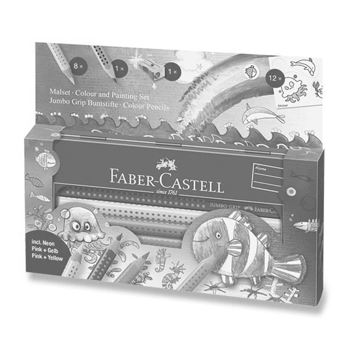 Główne zdjęcie produktu Pastelky Faber-Castell Jumbo Grip mořský svět, 9 ks