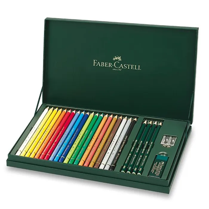 Główne zdjęcie produktu Pastelky Faber-Castell Polychromos 210051 -20 barev s příslušenstvím