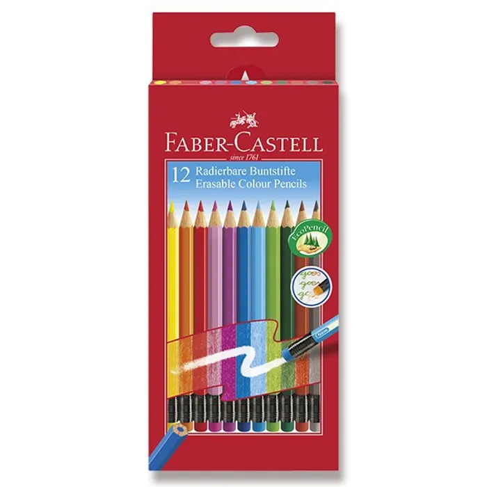 Główne zdjęcie produktu Pastelky Faber-Castell s barevnou pryží 12 barev