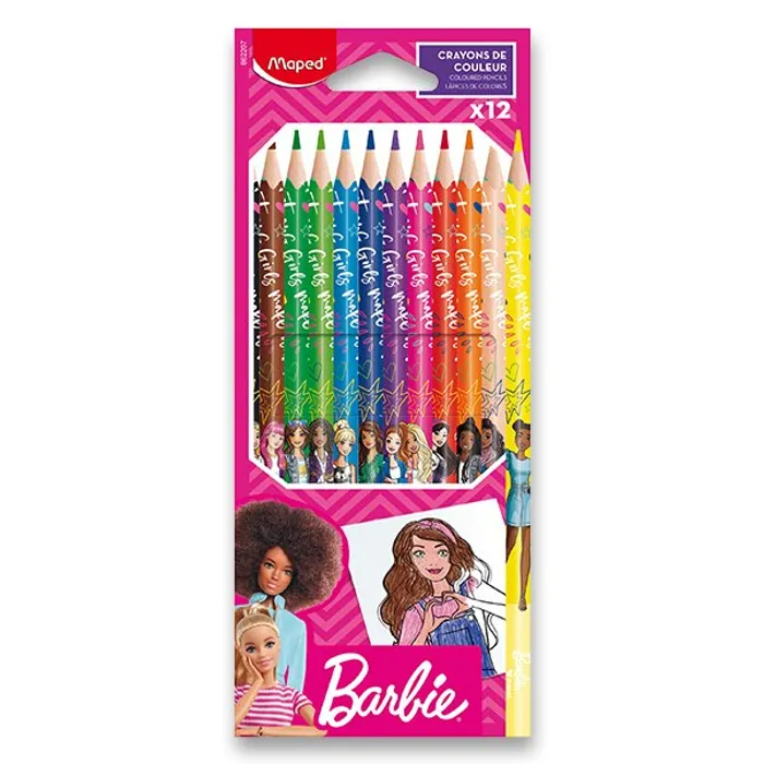 Główne zdjęcie produktu Pastelky Maped Barbie 12 barev