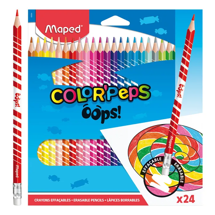 Główne zdjęcie produktu Pastelky Maped Color´Peps Oops s pryží 24 barev