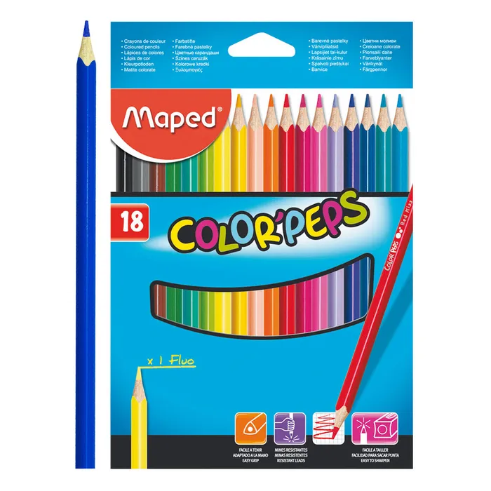 Główne zdjęcie produktu Pastelky Maped Color'Peps 18 barev