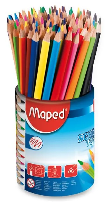 Główne zdjęcie produktu Pastelky Maped Color'Peps - 72 kusů (6 x 12 barev) v dóze