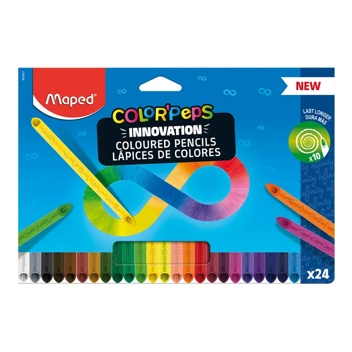 Główne zdjęcie produktu Pastelky Maped Color'Peps Infinity 24 barev