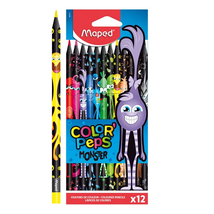 Główne zdjęcie produktu Pastelky Maped Color'Peps Monster 12 barev