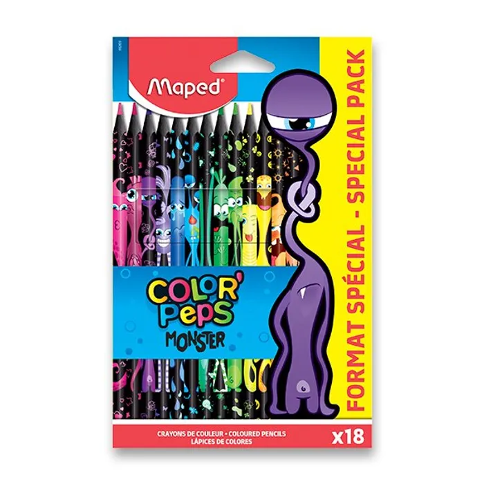 Główne zdjęcie produktu Pastelky Maped Color'Peps Monster 18 barev