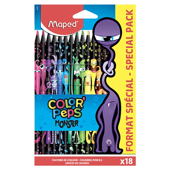 Główne zdjęcie produktu Pastelky Maped Color'Peps Monster 24 barev