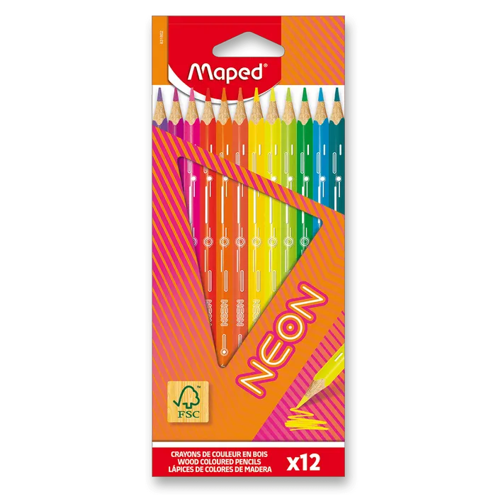 Główne zdjęcie produktu Pastelky Maped Neon 12 ks