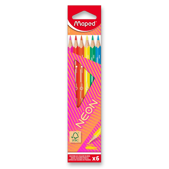 Główne zdjęcie produktu Pastelky Maped Neon 6 ks