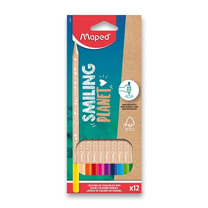 Główne zdjęcie produktu Pastelky Maped Smiling Planet 12 barev