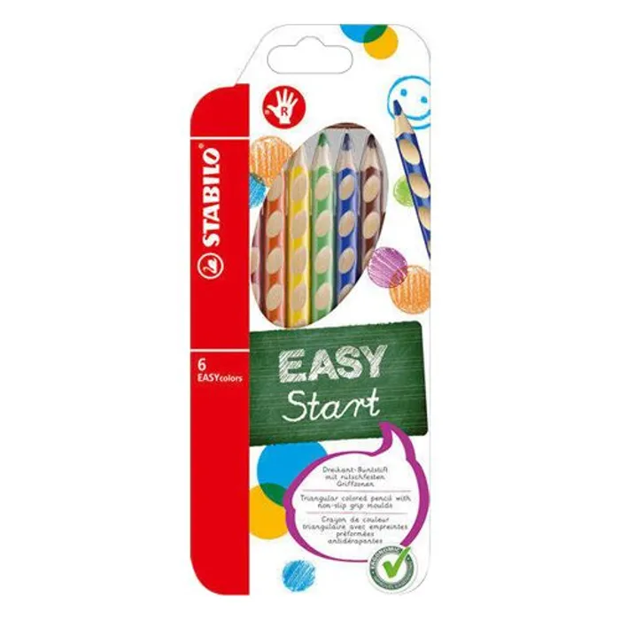 Główne zdjęcie produktu Pastelky pro praváky - STABILO EASYcolors - 6 ks sada