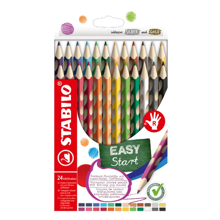 Główne zdjęcie produktu Pastelky STABILO EASYcolors pro praváky - 24 ks sada