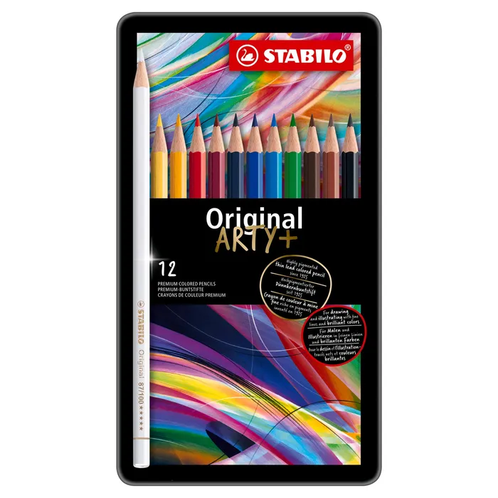 Główne zdjęcie produktu Pastelky STABILO Original - ARTY+ - 12 ks sada v plechu