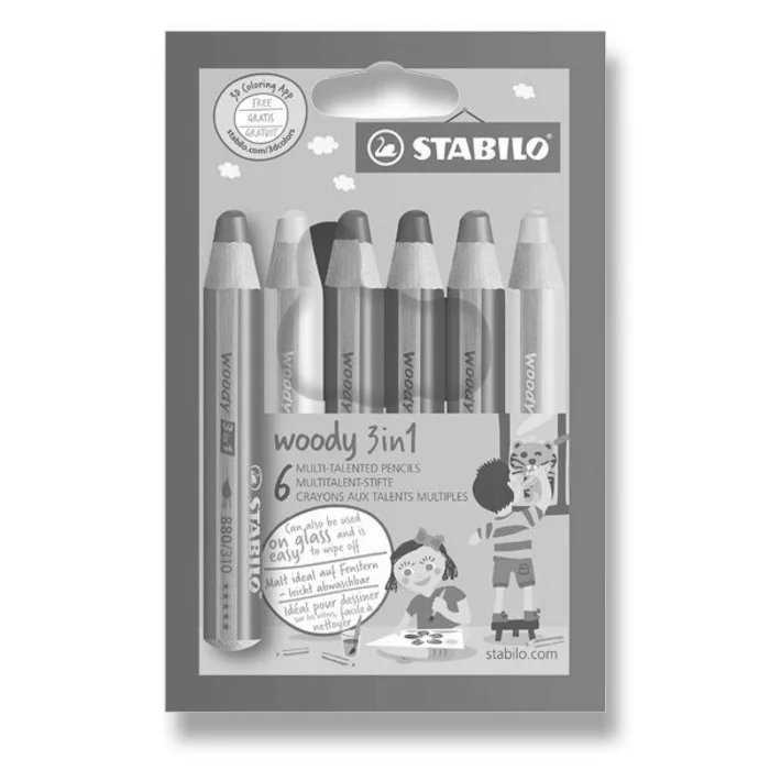 Główne zdjęcie produktu Pastelky Stabilo Woody 3 in 1 6 barev