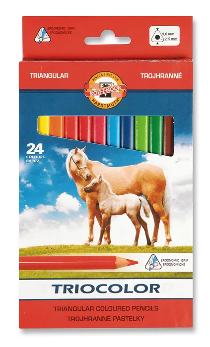 Główne zdjęcie produktu Pastelky Triocolor trojhranné 3144 24 barev