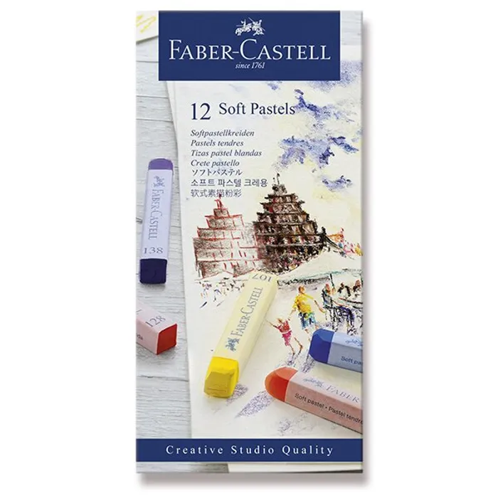 Główne zdjęcie produktu Pastelové křídy Faber-Castell 12 barev
