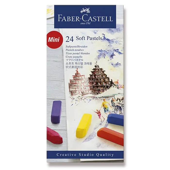 Główne zdjęcie produktu Pastelové křídy Faber-Castell Mini 24 barev