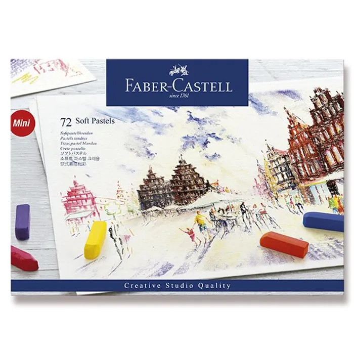Główne zdjęcie produktu Pastelové křídy Faber-Castell Mini 72 barev